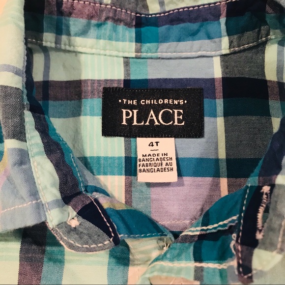 8/$25 TCP The Children’s Place Short Sleeve Plaid Sh… - Picture 6 of 11